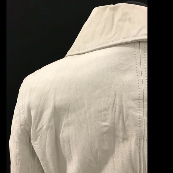 Express Bone Motorcycle Biker 100% Leather Jacket - Picture 7 of 7